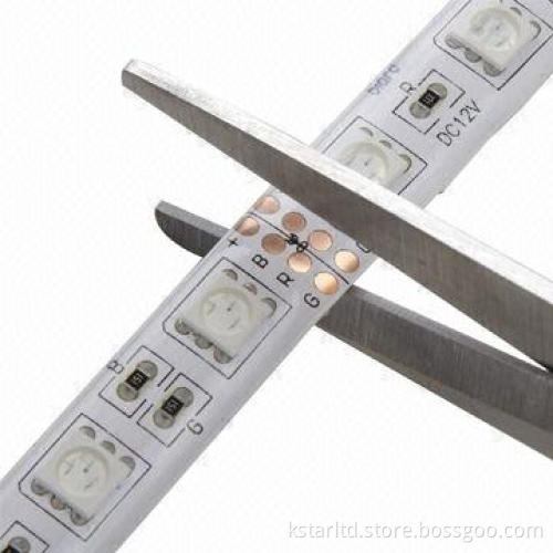 Yellow LED 5050 strip light, waterproof, 60 LED/M, CE and RoHS